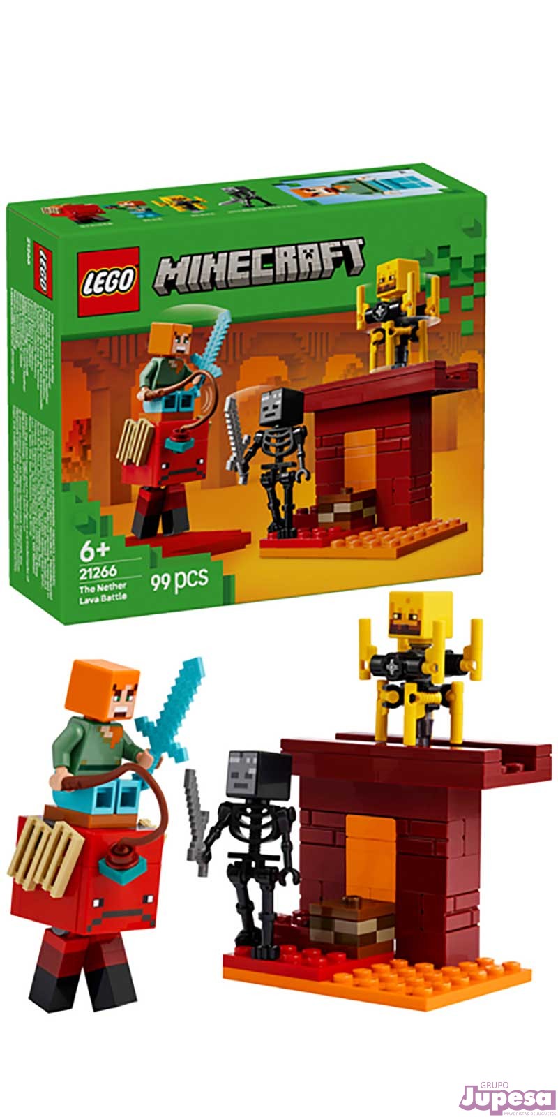 BATALLA LAVA INFRAMUNDO LEGO MINECR