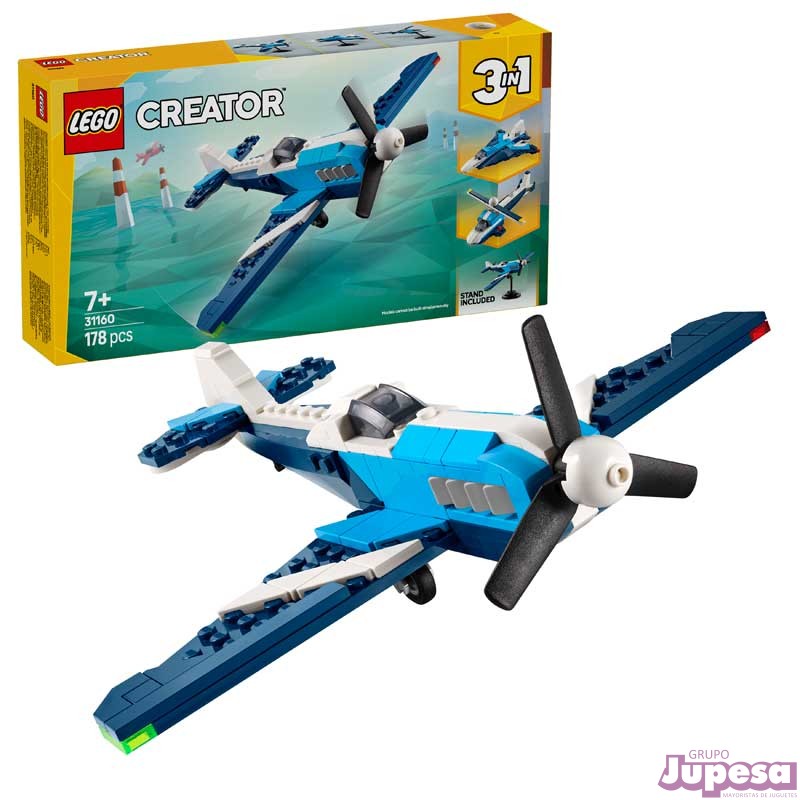 AERONAVE: AVION DE CARRERAS LEGO