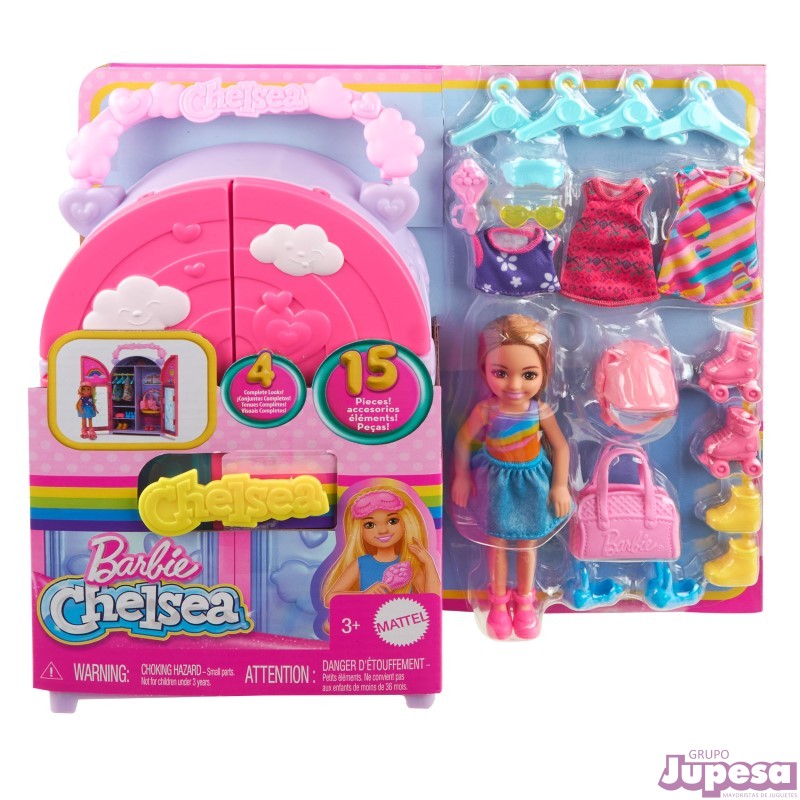 MUÑECA CHELSEA BARBIE C/ARMARIO