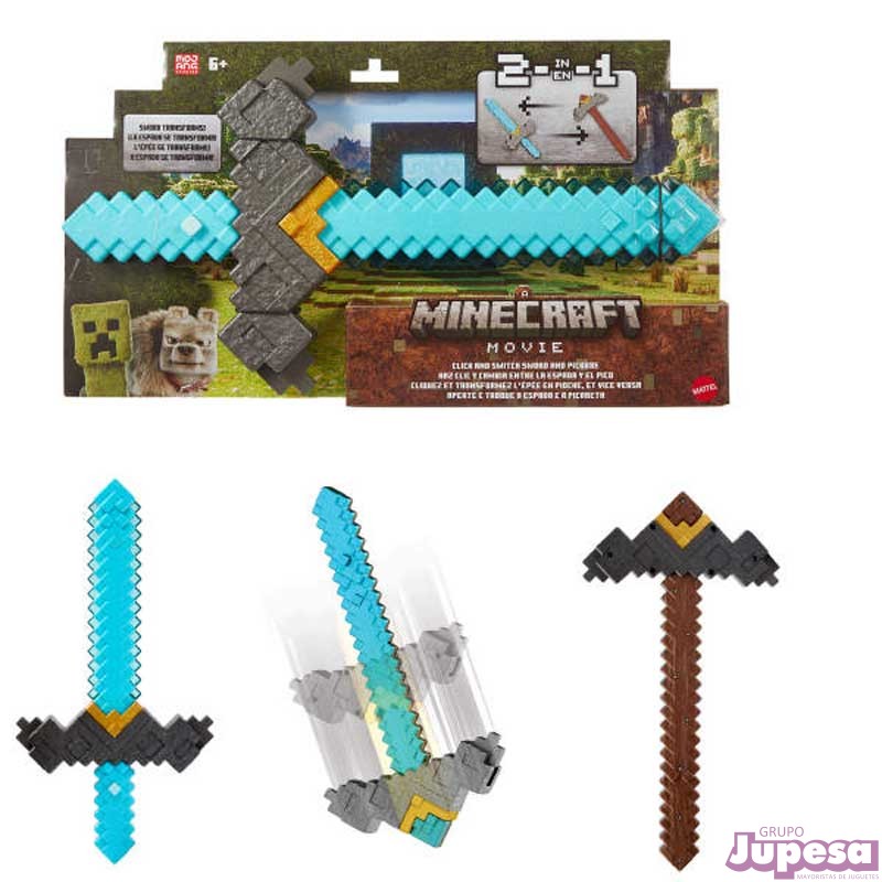ESPADA-PICO 2EN1 MINECRAFT PELICULA