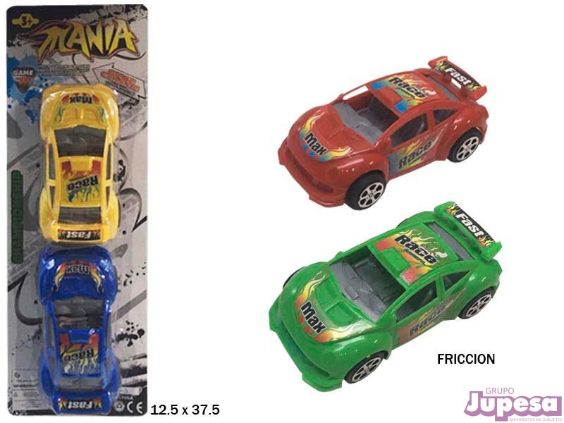 BLISTER 2 COCHES RACING FRICCION