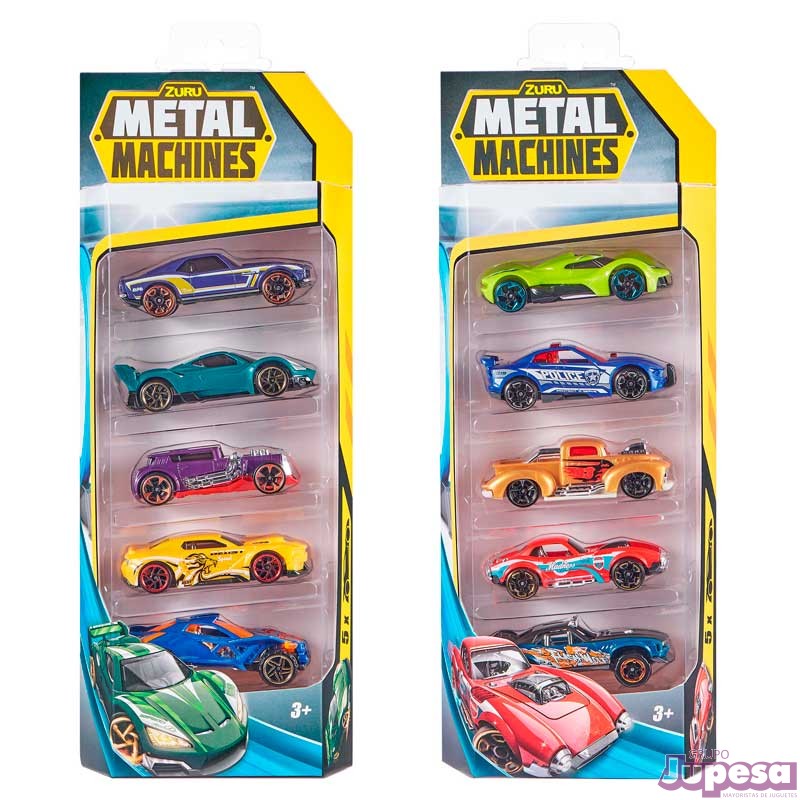 PACK 5 COCHES METAL MACHINES 1:64