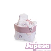 CANASTILLA DE TELA UNICORNIOS