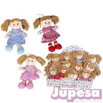 MUÑECA TRAPO ALICIA 30 CM. SURTIDAS