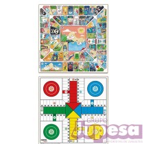 TABLERO PARCHIS-OCA MADERA 33X33CM