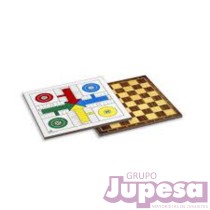 TABLERO PARCHIS-AJEDREZ 33X33 CM