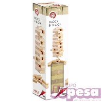 JUEGO BLOCK & BLOCK 2 COLORES MADER