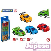 SET 4 COCHES METAL SPEED & GO