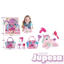 PELUCHE UNICORNIO EN BOLSO C/ACCESO
