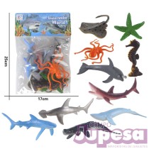 BOLSA 10 ANIMALES MARINOS