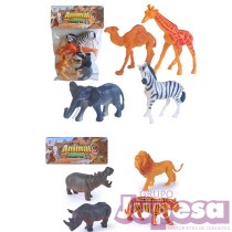 BOLSA 4 ANIMALES SELVA SURTIDOS