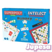 JUEGO SUPERPOLY + INTELECT + RUMMY