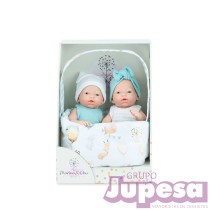 CESTA C/2 MUÑECAS MINI GOLOSINAS