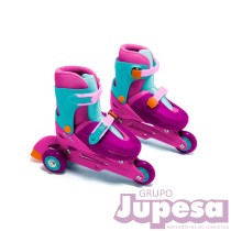 PATIN EN LINEA EVOLUTIVO ROSA 31-34