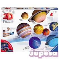 PUZZLE 3D 8 PLANETAS + SOL & LUNA